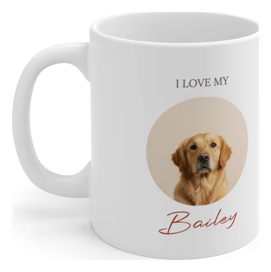 Preview of your I Love My Dog Photo Mug